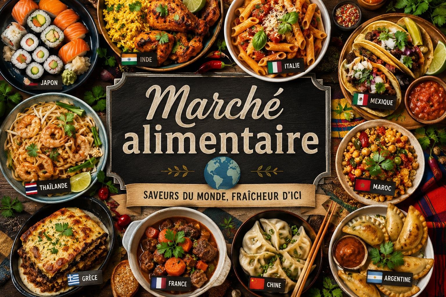Marché alimentaire en ligne